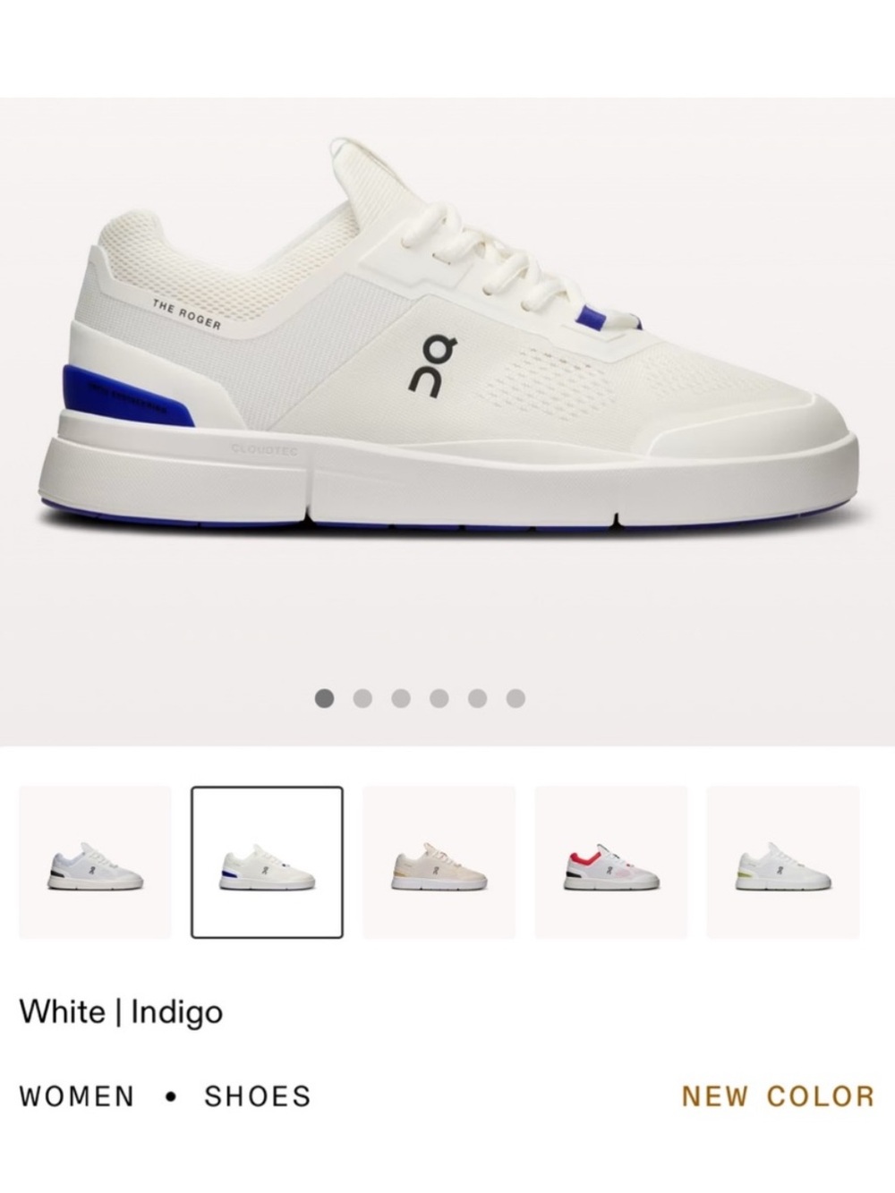 On Running Roger sz 8 women’s court shoes/sneakers